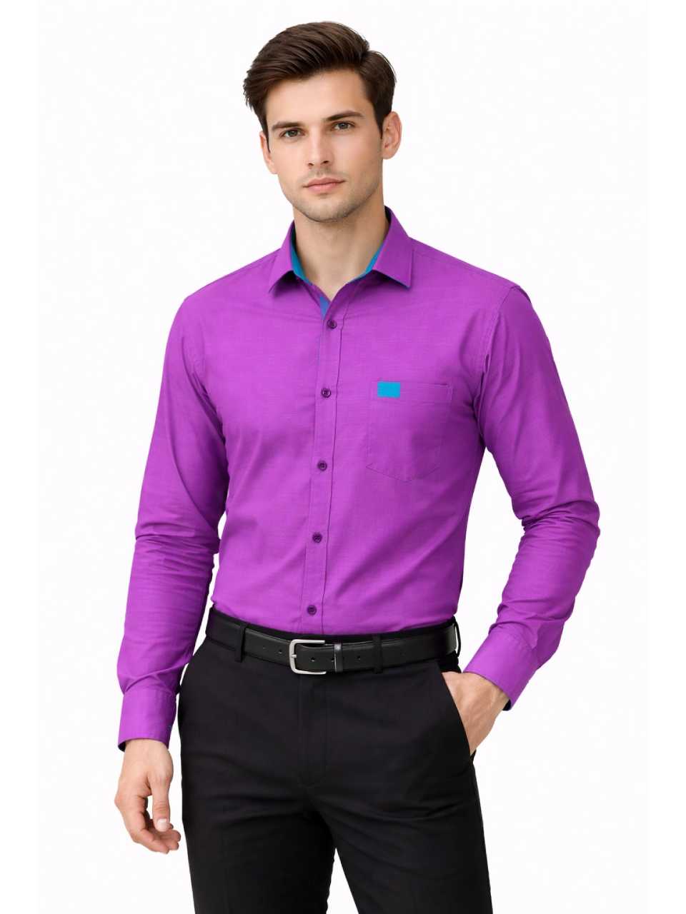Men’s Purple Slim Fit Formal Shirt