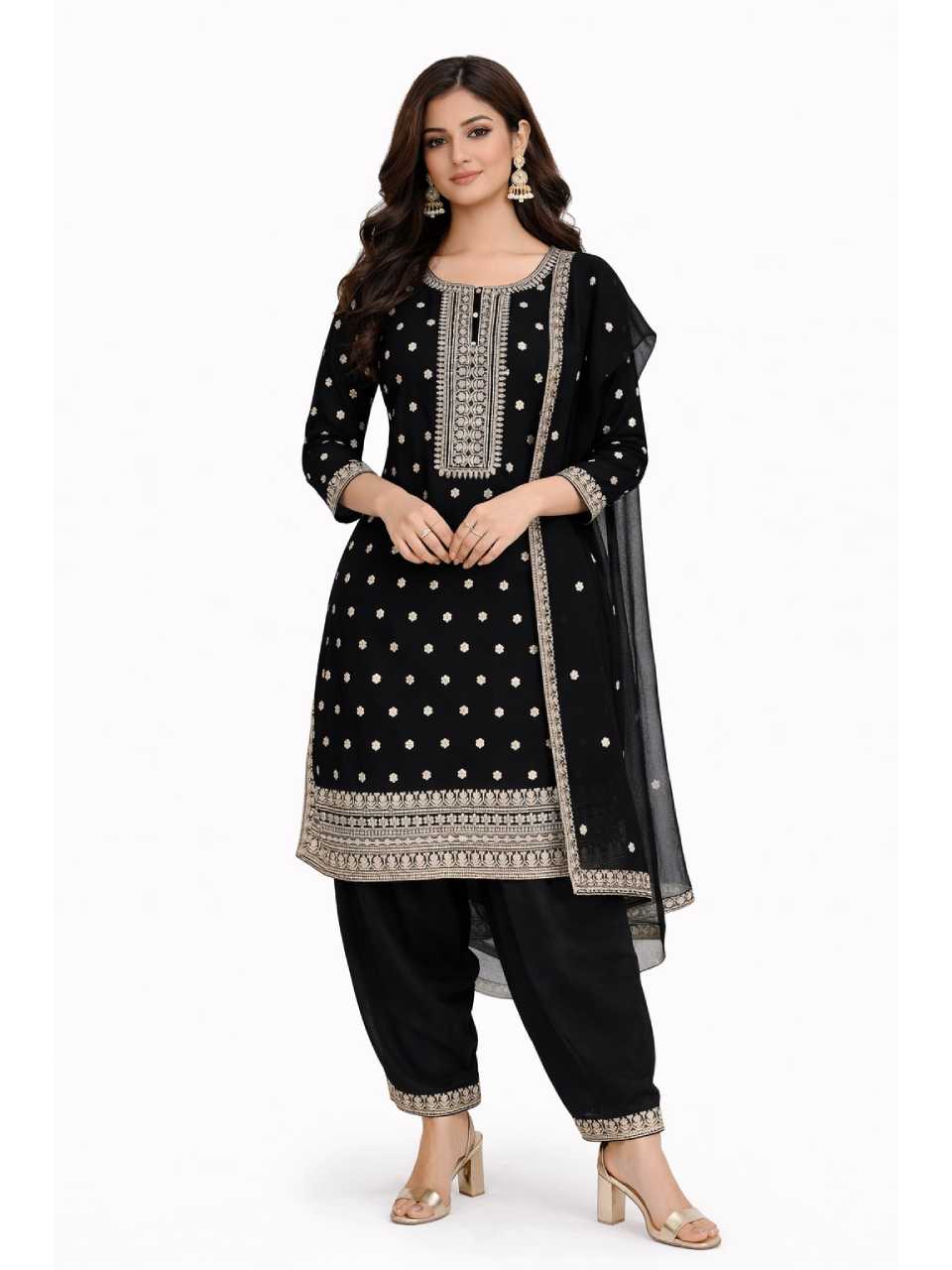Kurti with Patiala Salwar & Dupatta Set